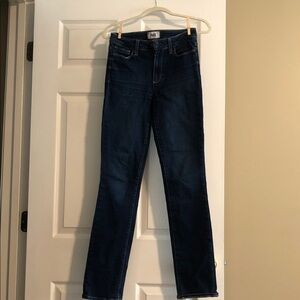 PAIGE Dark Indigo Straight Leg Jeans